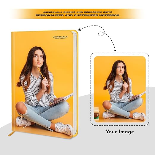 Jhingalala Diaries - Customized Diary with Name and Photo | Customized Notebooks Diary With Monthly Planner and Calendars 2026 (Size 21 x 14.5 Cm)