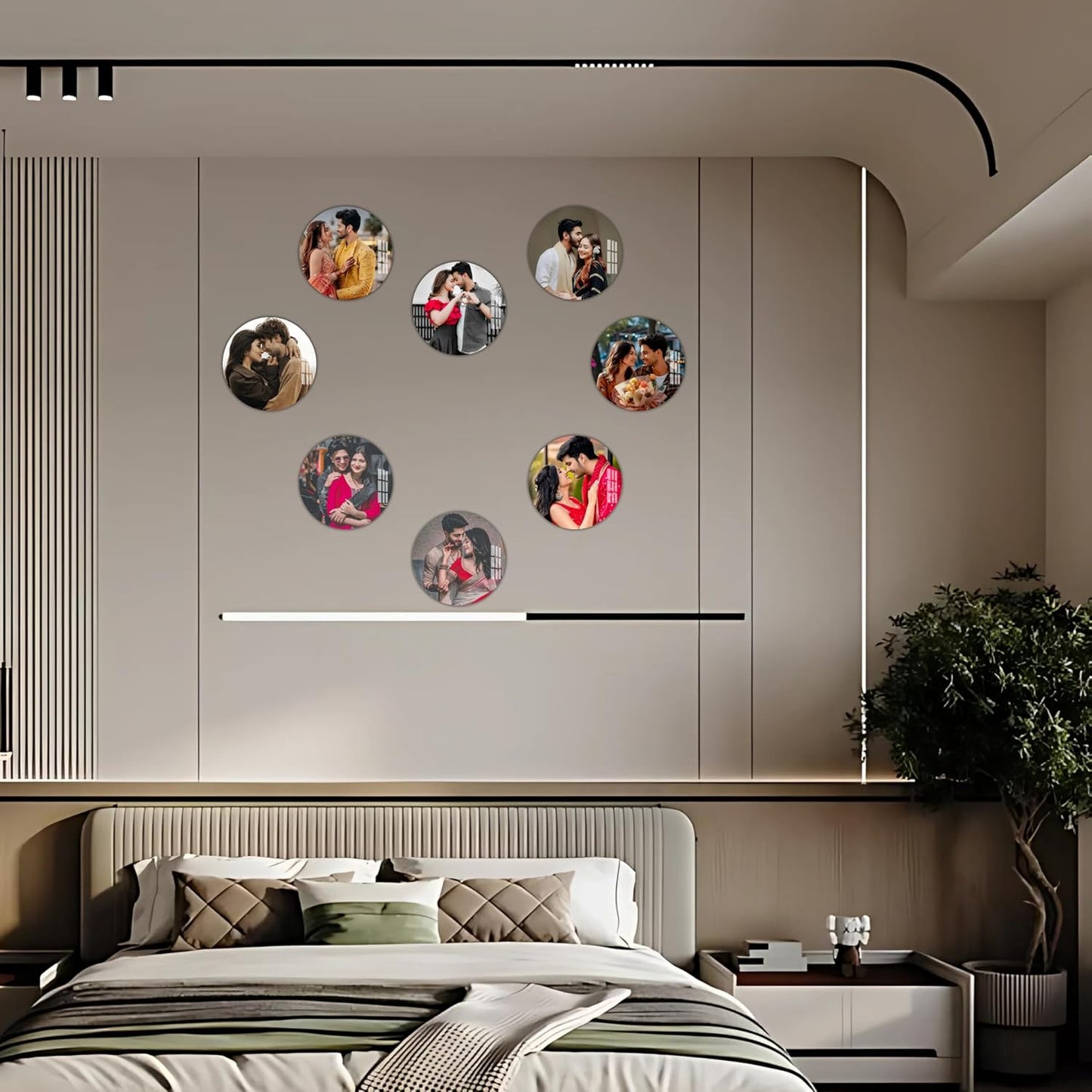 Acrylic Circle Photo Gallery Set Circle (4 Frame)