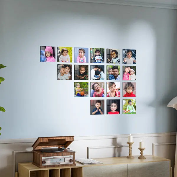 Acrylic Sqaure Photo Gallery Set Square (6 frame)