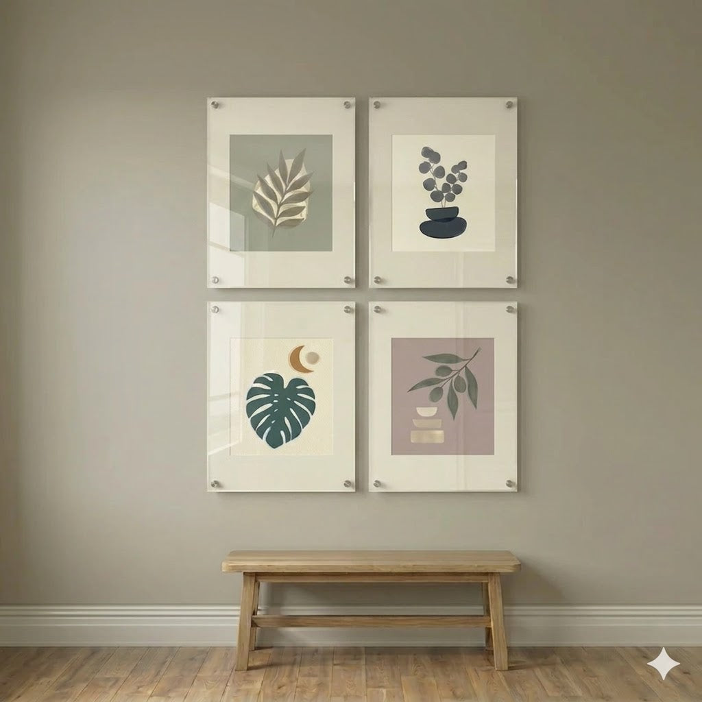 Acrylic Sqaure Photo Gallery Set Square (4 frame)