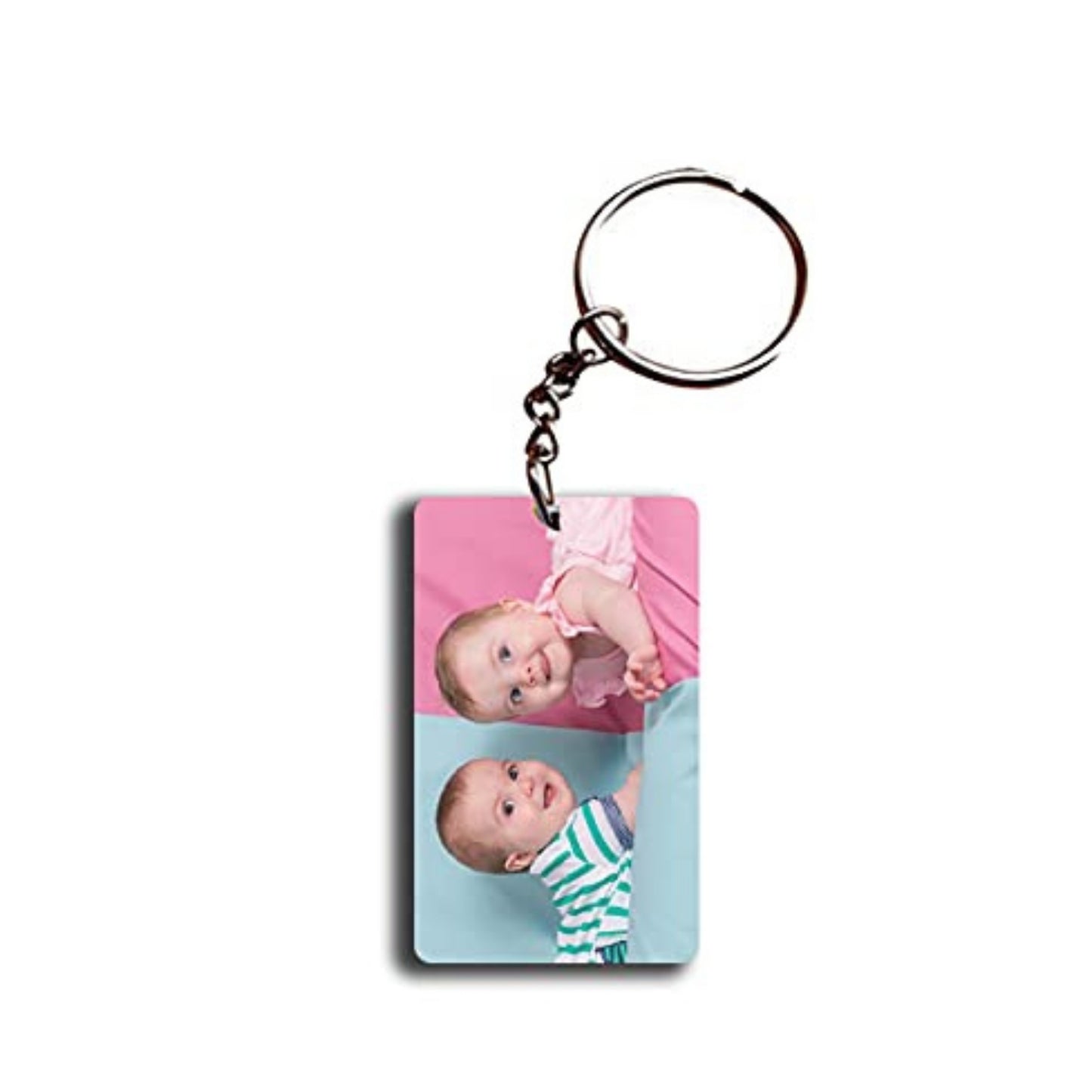 DON'T JUDGE ME Personalised Photo Keychain Customised With Photo Key Chain (Multicolour 6.4 X 4.4 Cm) | Wood, Metal