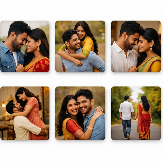 Acrylic Sqaure Photo Gallery Set Square (6 frame)