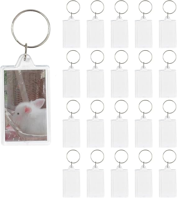 Personalised Photo Keychain Customised With Photo Key Chain (Multicolour 6.4 X 4.4 Cm) | Wood, Metal Rectangle