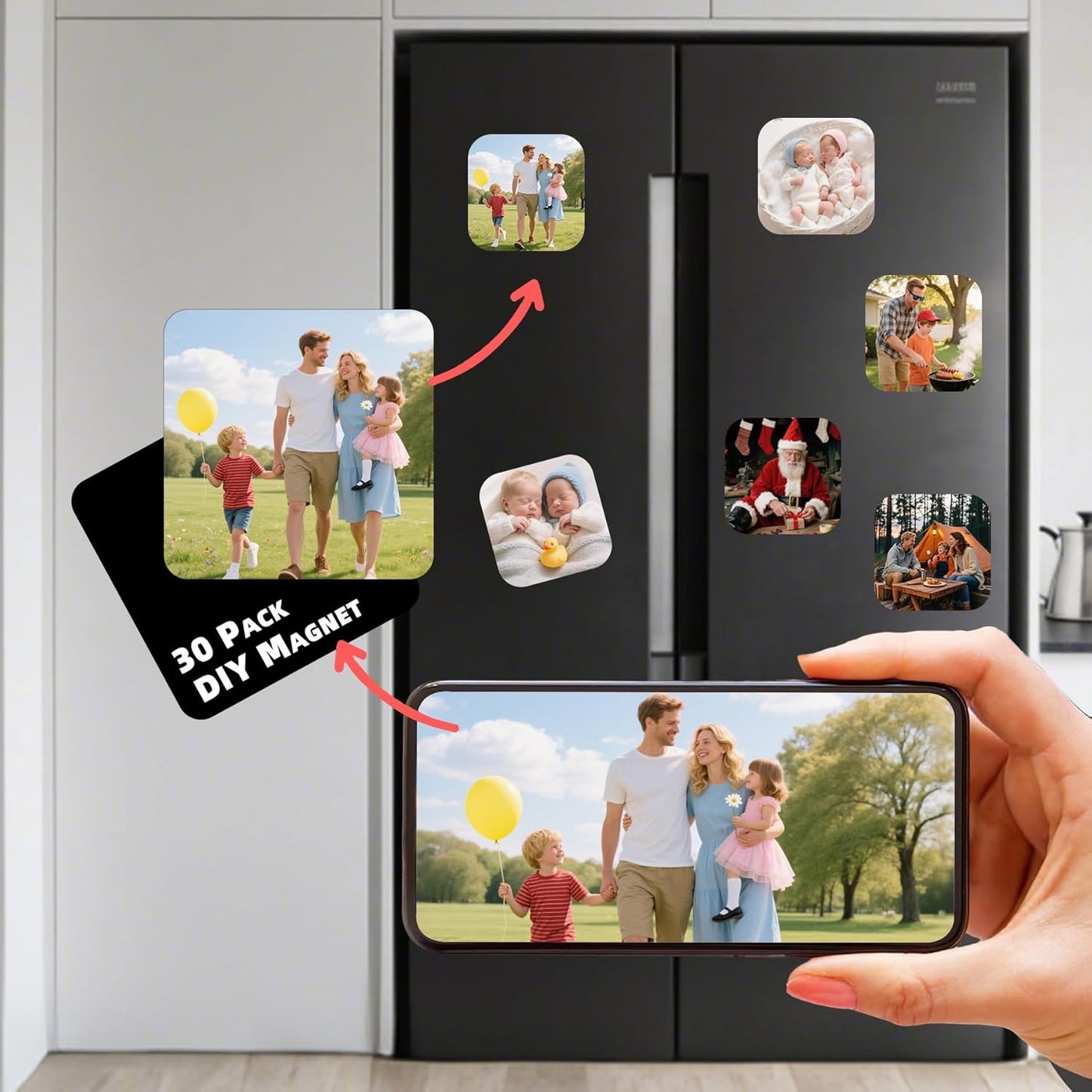 Acrylic Fridge Magnets Square