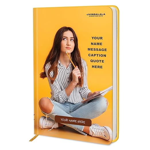 Jhingalala Diaries - Customized Diary with Name and Photo | Customized Notebooks Diary With Monthly Planner and Calendars 2026 (Size 21 x 14.5 Cm)