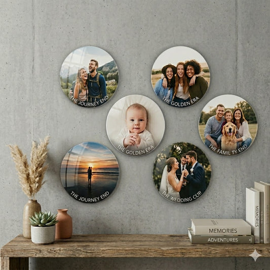 Acrylic Circle Photo Gallery Set Circle (6 frame)