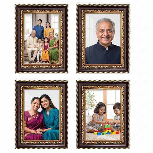 Wooden Photo Gallery set (4 Frame)