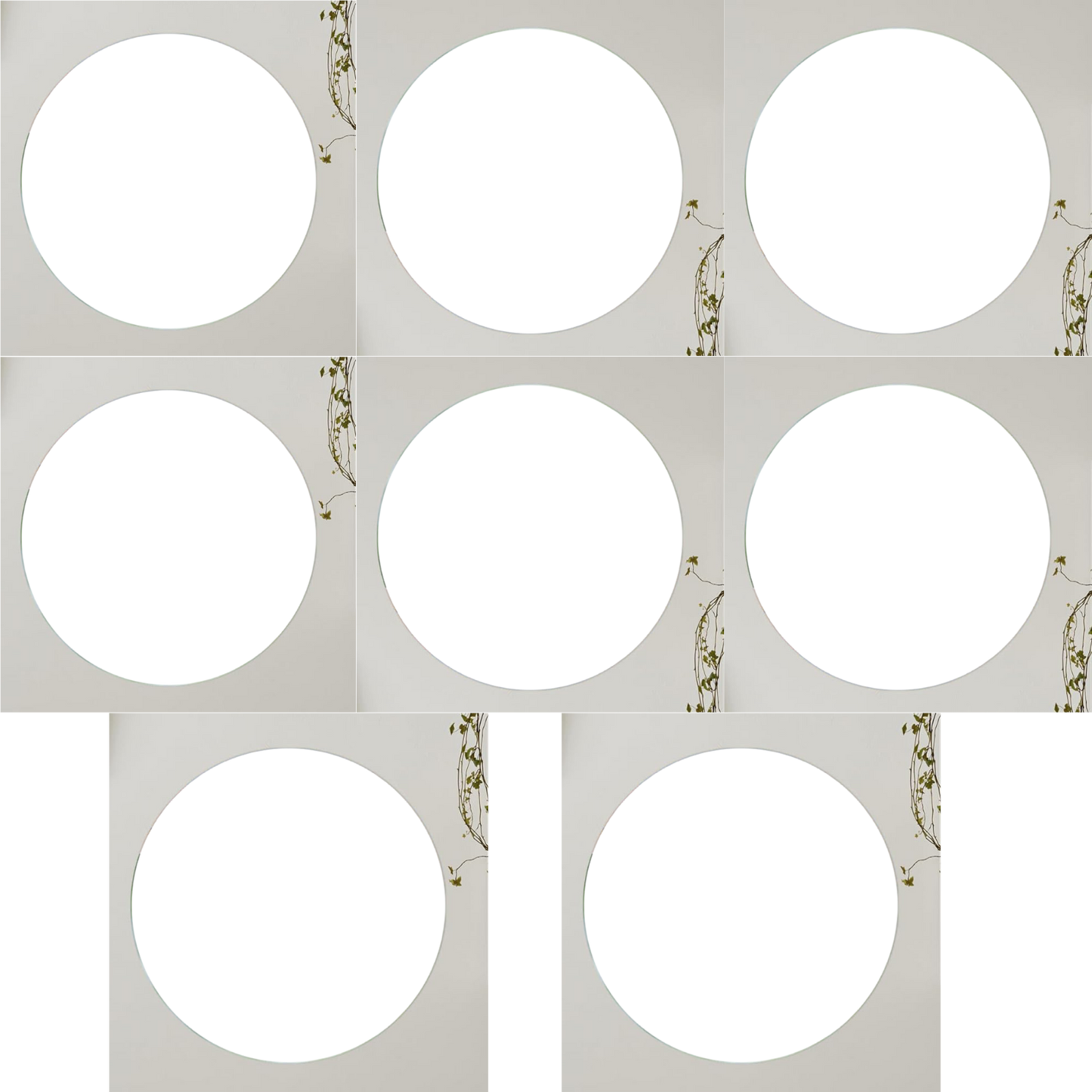 Acrylic Circle Photo Gallery Set Circle (8 Frame)
