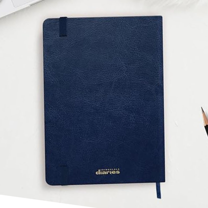 Pleaseprint Leather Customised Name Printed Notebook Diary with Elastic Lock For Office and Personal Daily Planner I A5 Personalised Journal Diary I 21x14 Cm I Undated 192 Ruled Pages