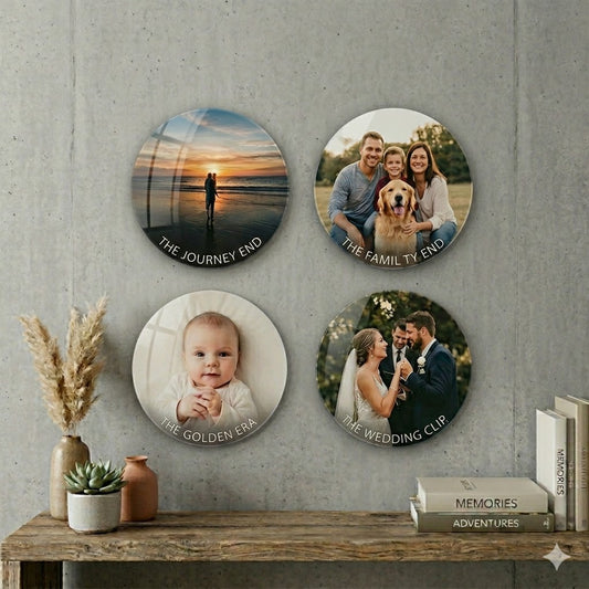 Acrylic Circle Photo Gallery Set Circle (4 Frame)