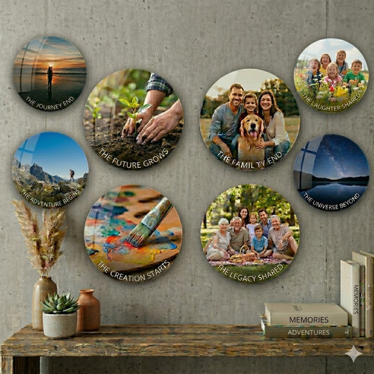 Acrylic Circle Photo Gallery Set Circle (8 Frame)