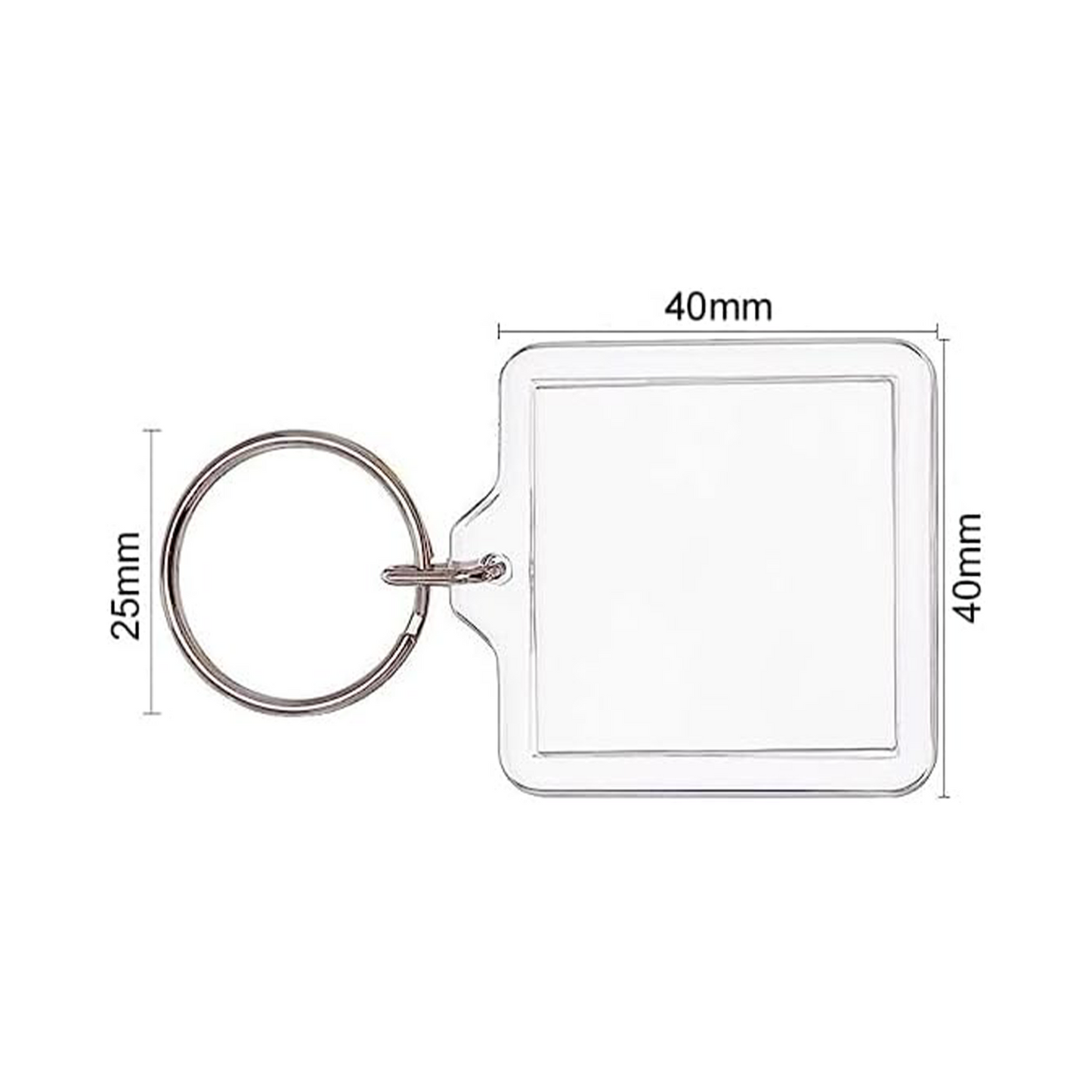 Personalised Photo Keychain Customised With Photo Key Chain (Multicolour 6.4 X 4.4 Cm) | Wood, Metal Square